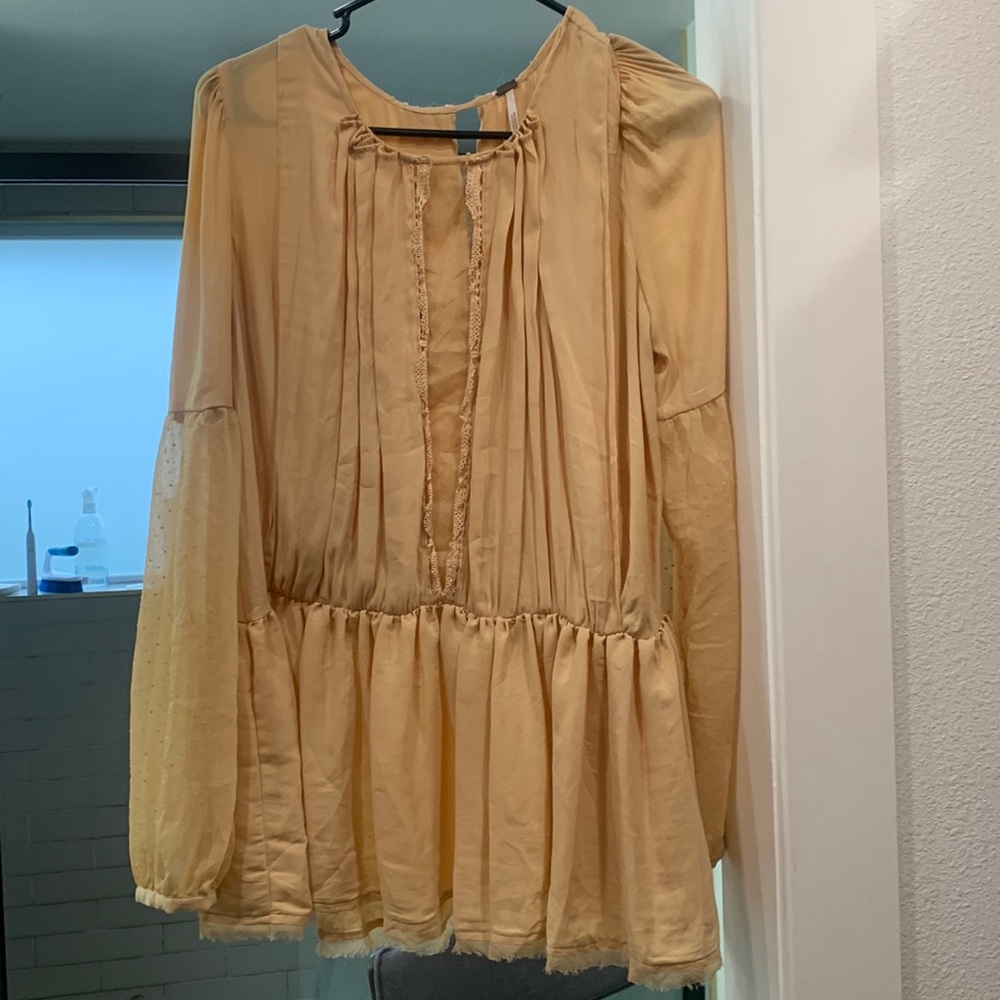 free people tunic mustard xs